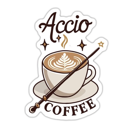 Accio Coffee Sticker – Cozy Café Magic
