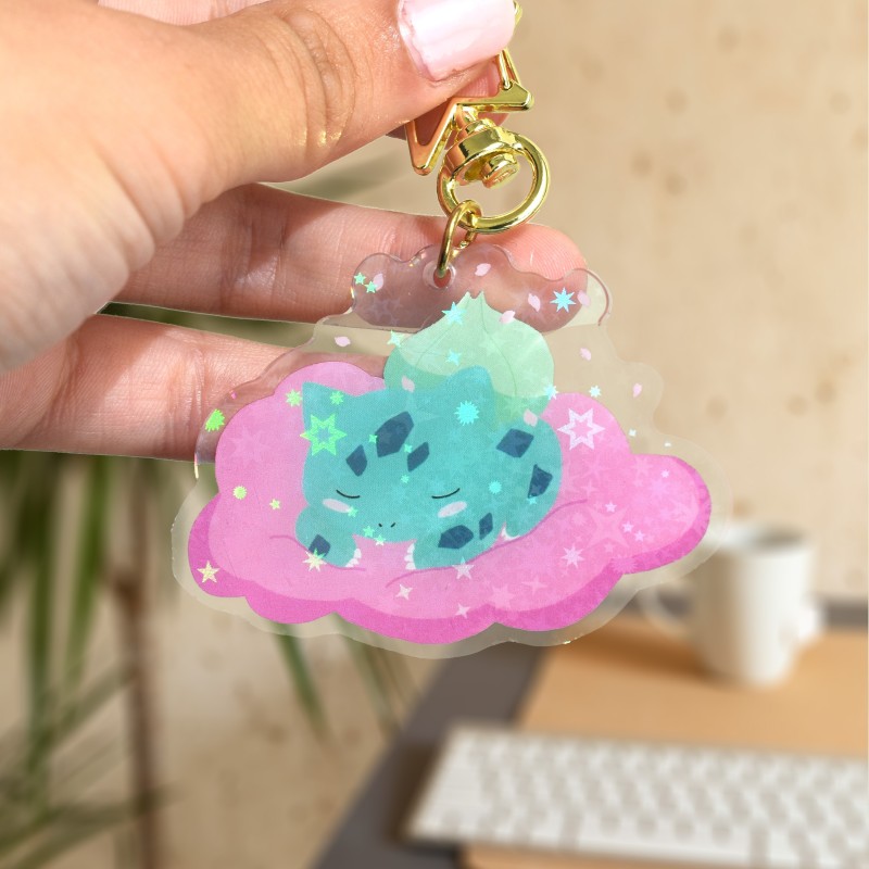 Sleepy Bulbasaur Keychain