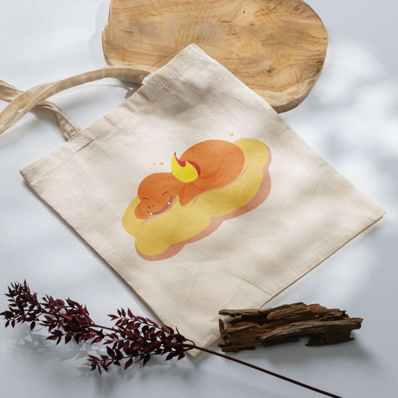 Sleepy Charmander Totebag
